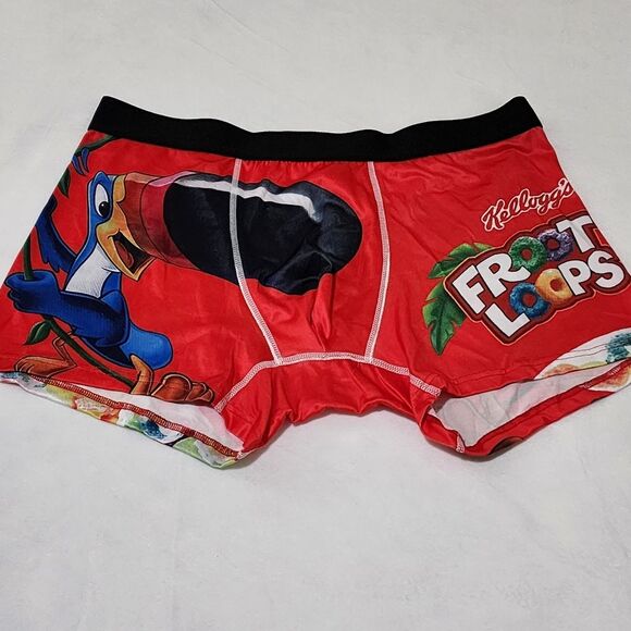 Men's Froot Loops Red Fun Sexy Novelty Boxer Briefs Size Large L NEW - Picture 1 of 4